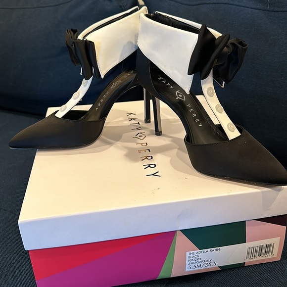 Katy Perry tuxedo heels black and white size 5.5 women - Picture 2 of 4
